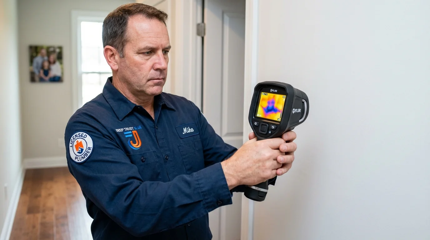 Thermal imaging leak detection by Johns Plumbing LLC in Lesage